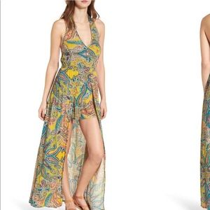 Band of gypsies halter neck maxi romper